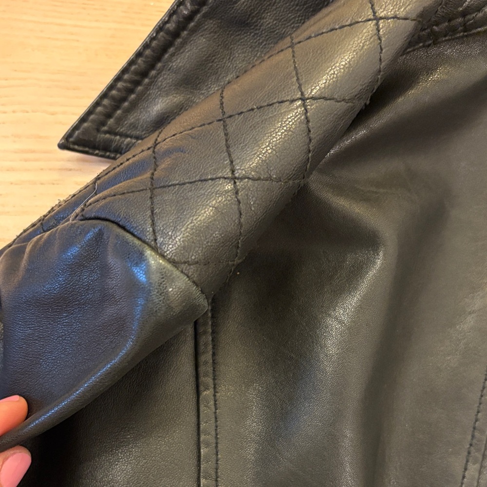 Marc New York Black Leather Belted Jacket - Picture 10 of 14